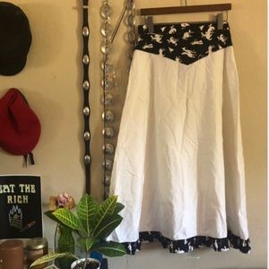 Vintage cowboy print skirt